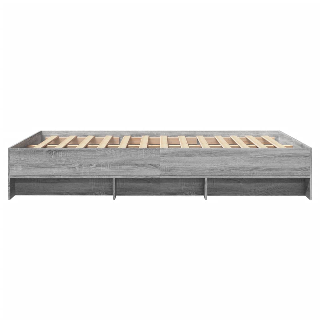 vidaXL Bed Frame | Grey Sonoma | Engineered wood | Double | Bed Frame