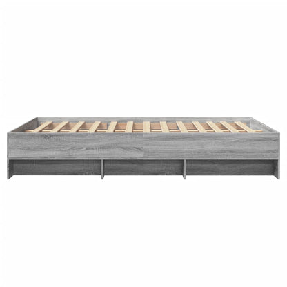 vidaXL Bed Frame | Grey Sonoma | Engineered wood | Double | Bed Frame