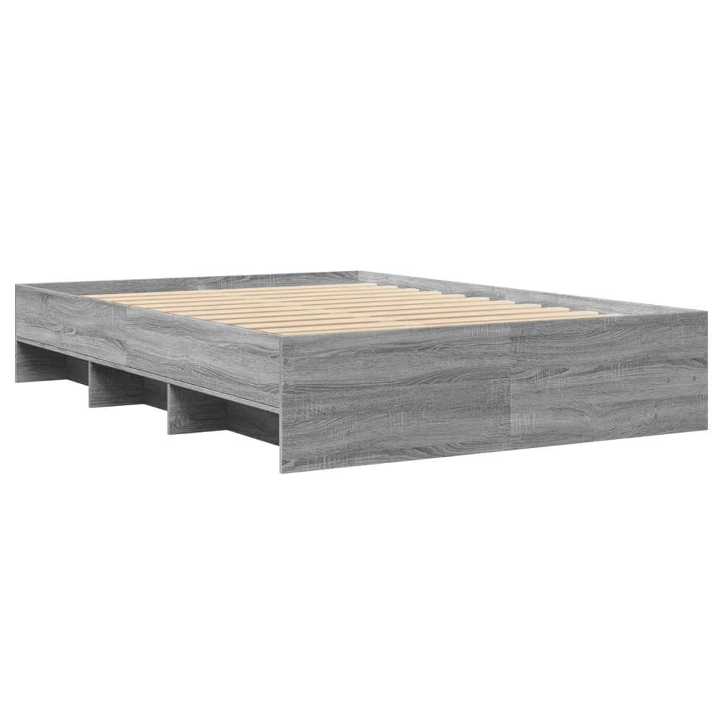 vidaXL Bed Frame | Grey Sonoma | Engineered wood | Double | Bed Frame