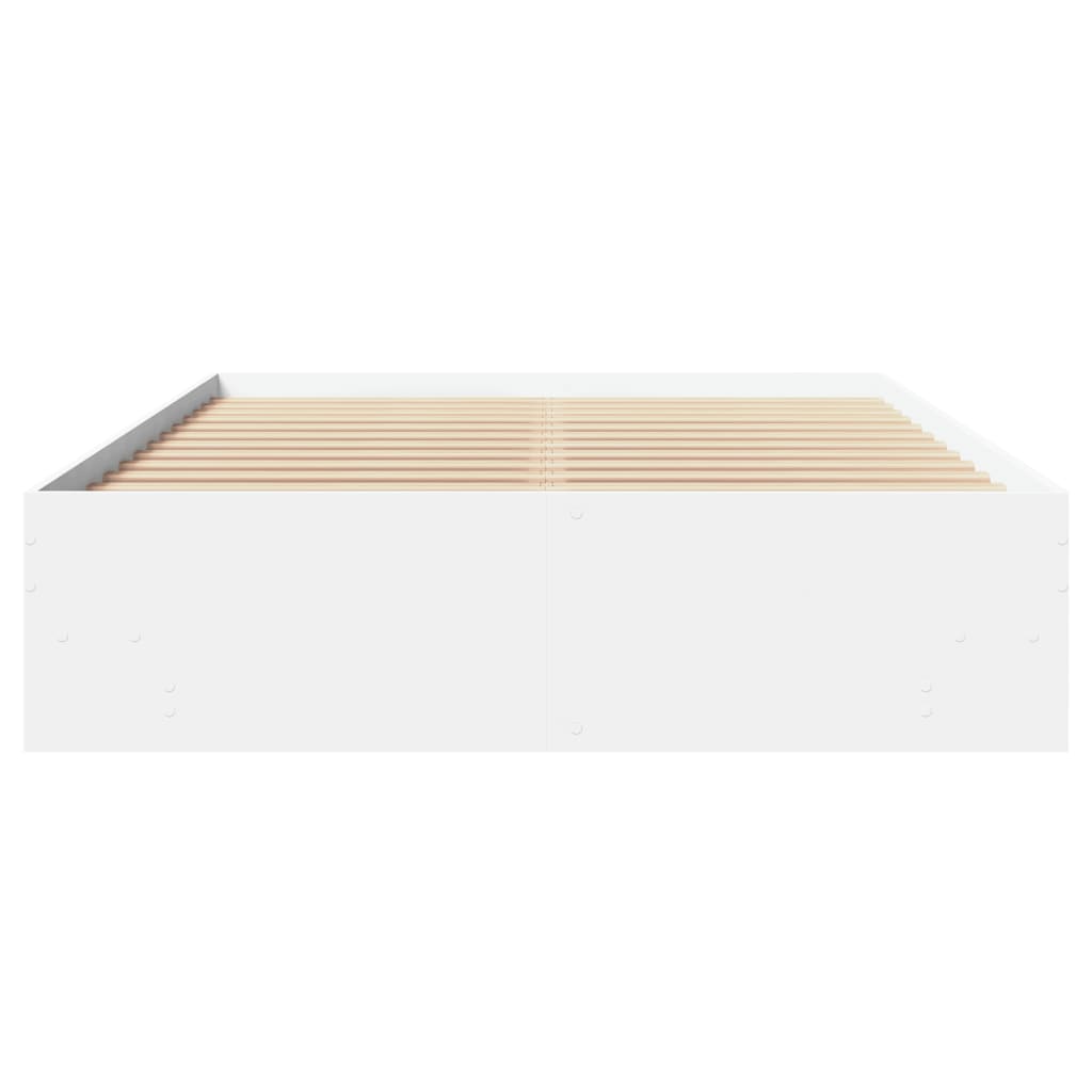 vidaXL Bed Frame | White | Engineered wood | Double | Bed Frame | Rectangular