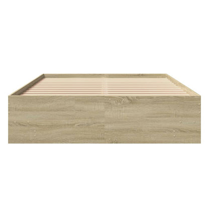 vidaXL Bed Frame | Sonoma Oak | Engineered wood, Plywood | Double | Bed Frame