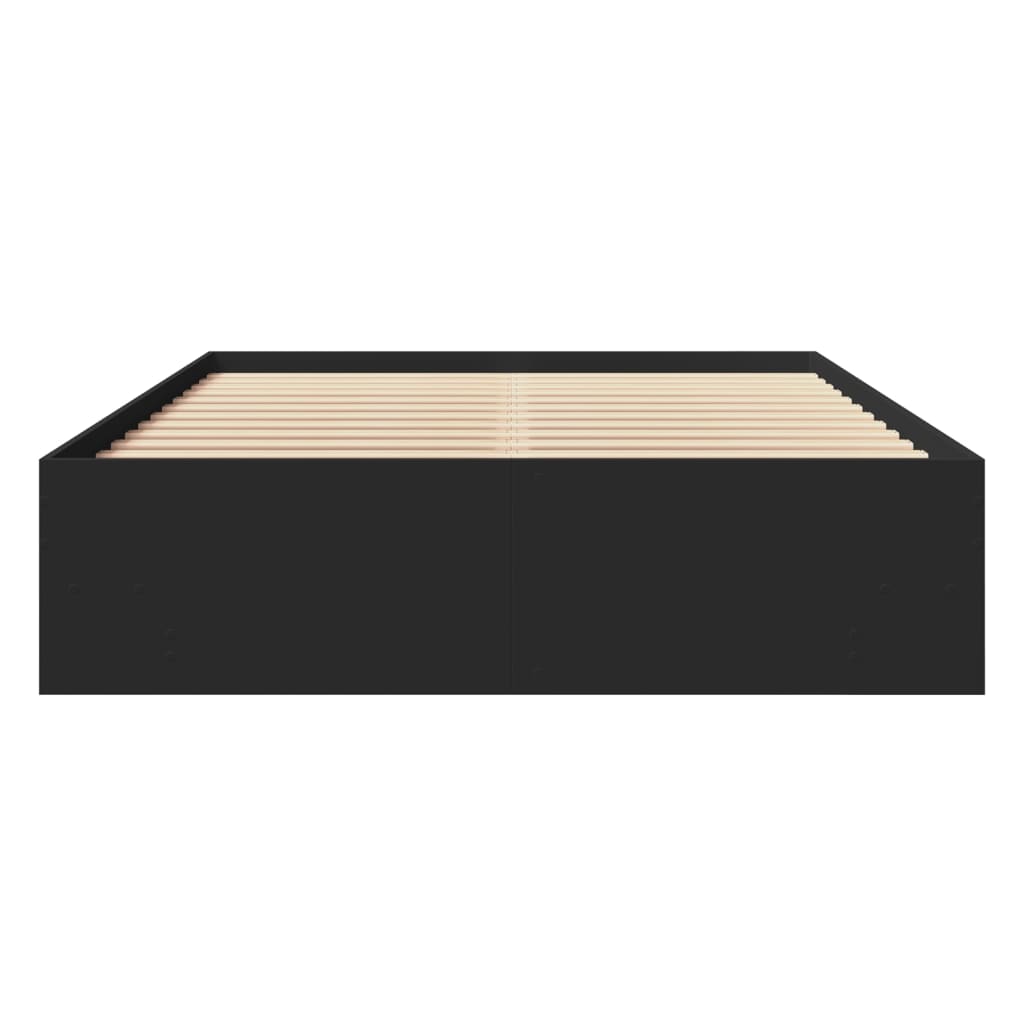 vidaXL Bed Frame | Black | Engineered wood | Small Double | Bed Frame