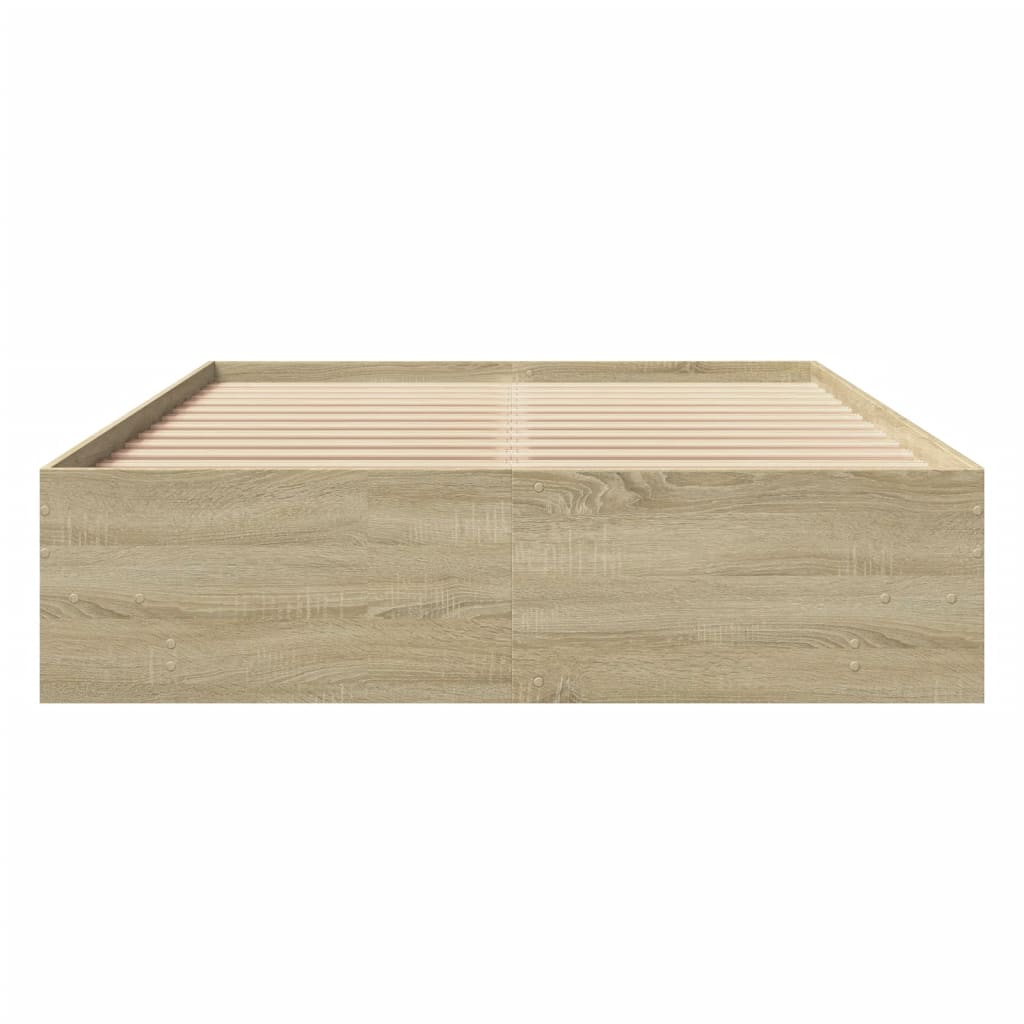 vidaXL Bed Frame without Mattress Sonoma Oak 120x190 cm Small Double Engineered Wood