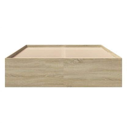 vidaXL Bed Frame without Mattress Sonoma Oak 120x190 cm Small Double Engineered Wood