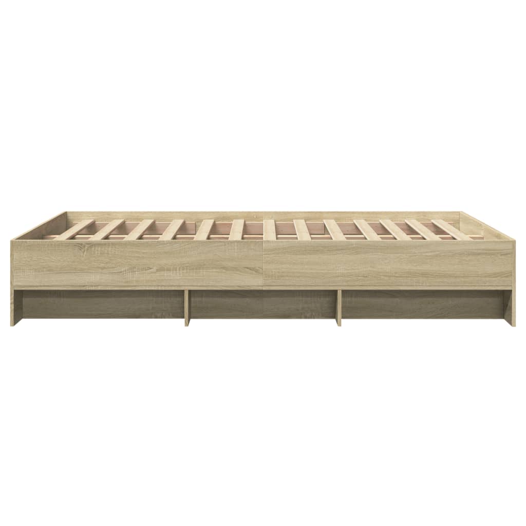 vidaXL Bed Frame without Mattress Sonoma Oak 120x190 cm Small Double Engineered Wood