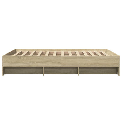 vidaXL Bed Frame without Mattress Sonoma Oak 120x190 cm Small Double Engineered Wood