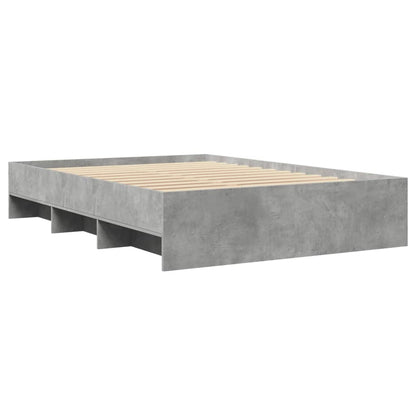 vidaXL Bed Frame | Concrete grey | Engineered wood, plywood | Small Double