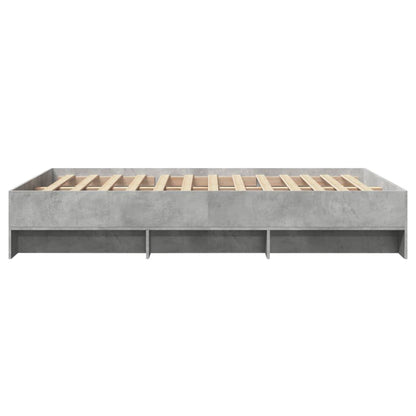 vidaXL Bed Frame | Concrete grey | Engineered wood, plywood | Small Double