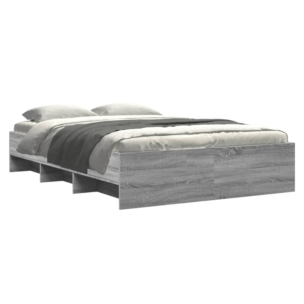 vidaXL Bed Frame | Grey Sonoma | Engineered wood | Small Double | Bed Frame