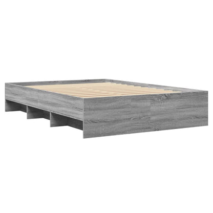 vidaXL Bed Frame | Grey Sonoma | Engineered wood | Small Double | Bed Frame