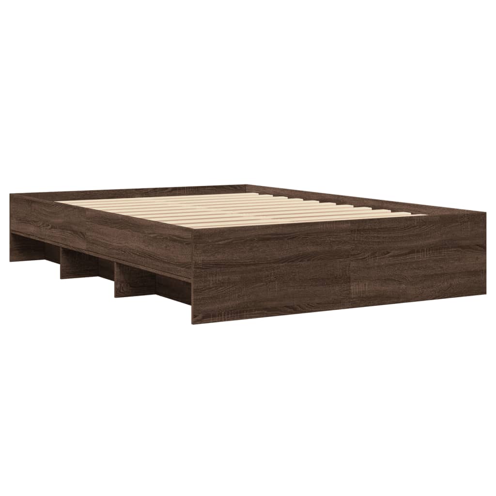 vidaXL Bed Frame | Brown Oak | Engineered wood | Small Double | Bed Frame