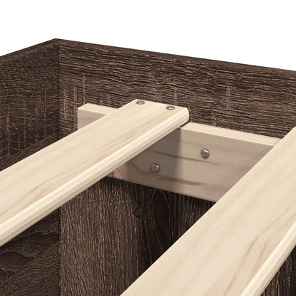 vidaXL Bed Frame | Brown Oak | Engineered wood | Small Double | Bed Frame