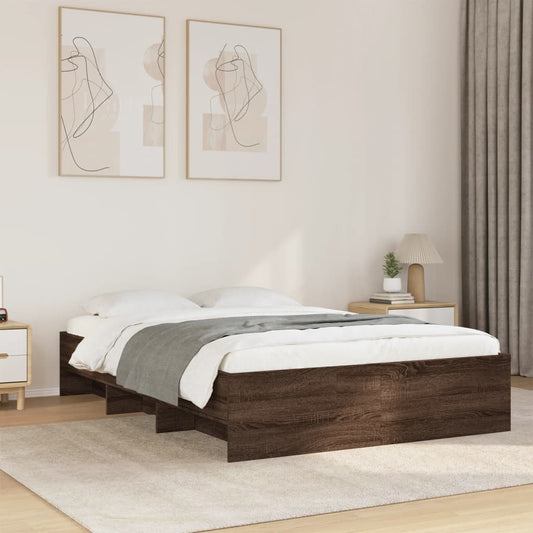 vidaXL Bed Frame | Brown Oak | Engineered wood | Small Double | Bed Frame