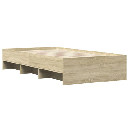 vidaXL Bed Frame without Mattress Sonoma Oak 75x190 cm Small Single Engineered Wood