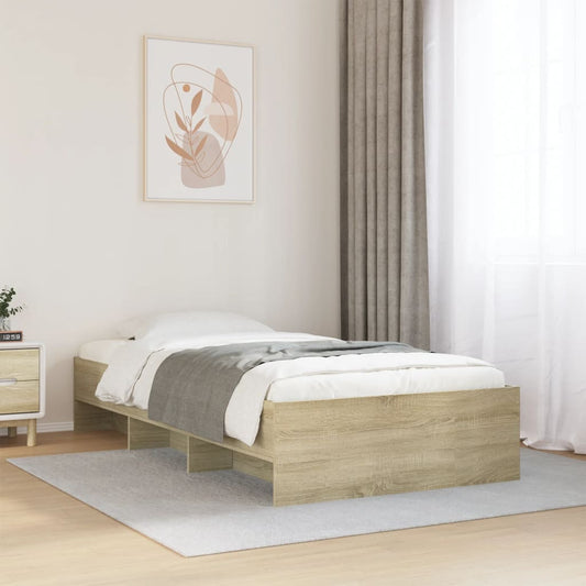 vidaXL Bed Frame | Sonoma Oak | Engineered Wood | Single | Bed Frame