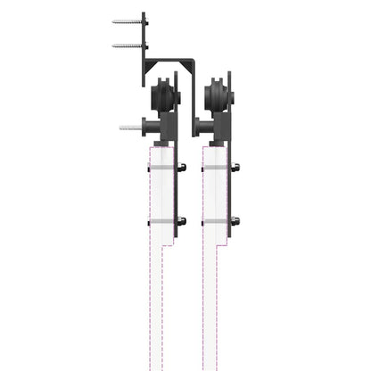 vidaXL Sliding Door Hardware Kit 200 cm Steel Black