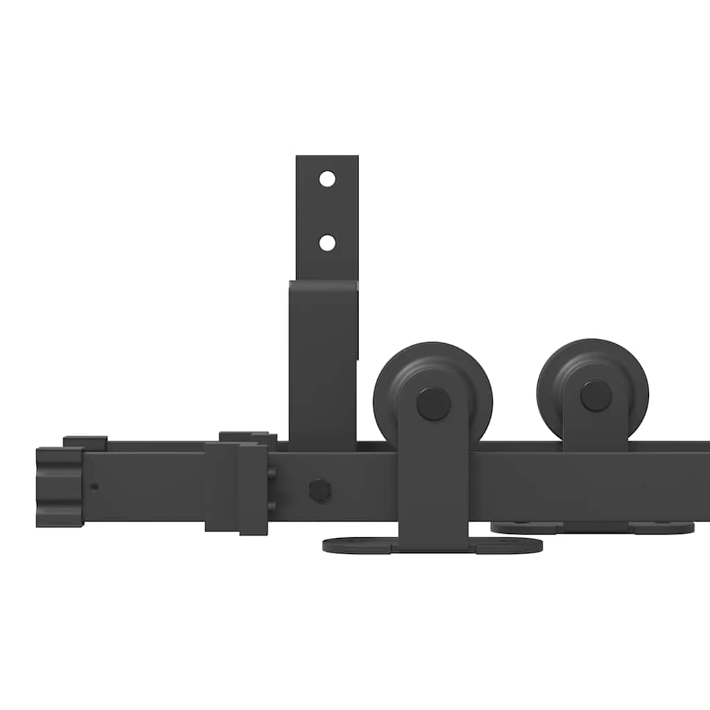 vidaXL Sliding Door Hardware Kit 213,5 cm Steel Black