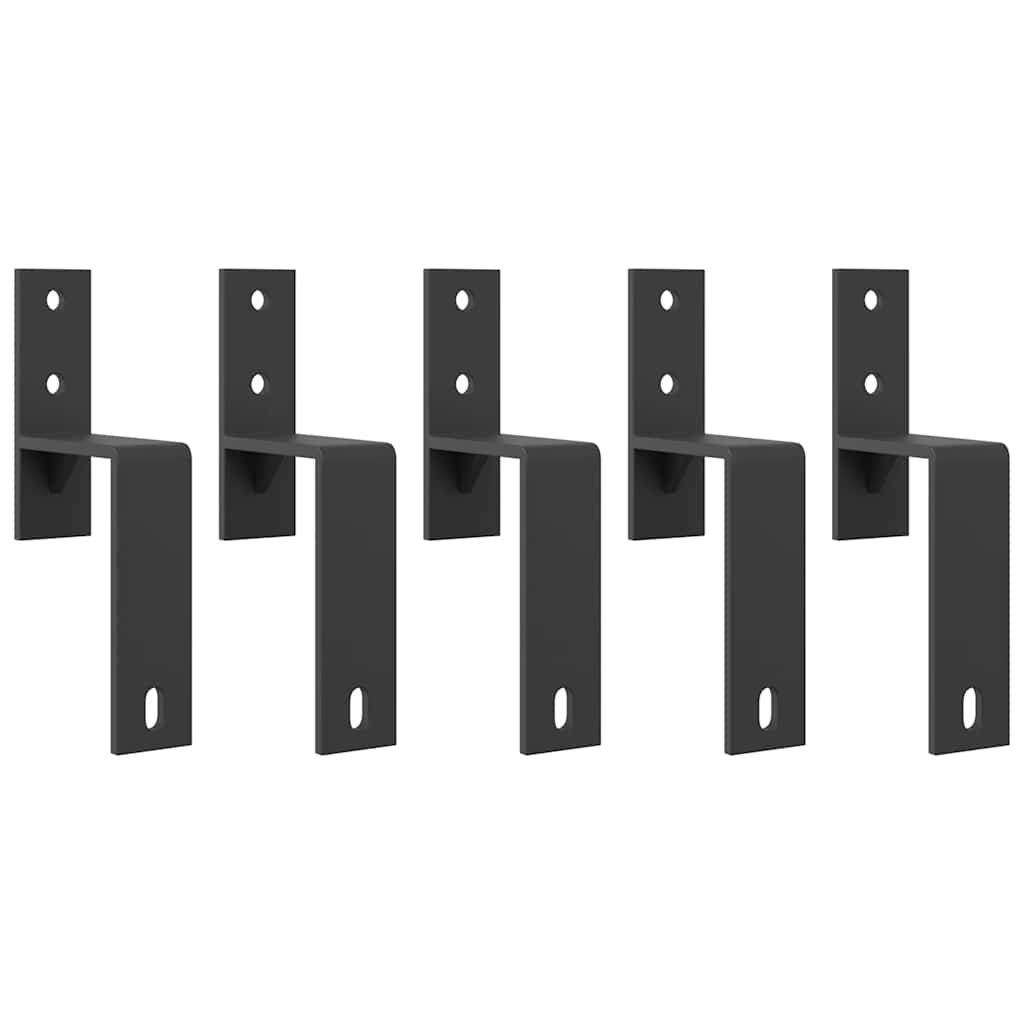 vidaXL Sliding Door Hardware Kit 213,5 cm Steel Black