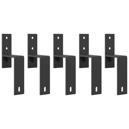 vidaXL Sliding Door Hardware Kit 200 cm Steel Black
