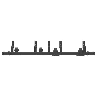 vidaXL Sliding Door Hardware Kit 152,5 cm Steel Black