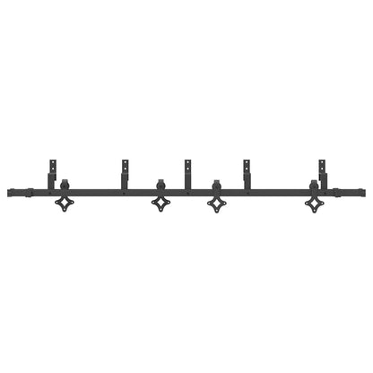 vidaXL Sliding Door Hardware Kit 213,5 cm Steel Black