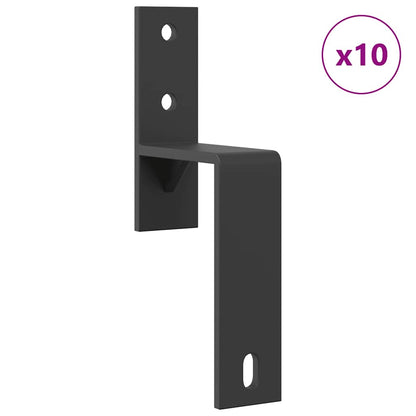 vidaXL Sliding Door Hardware Kit 366 cm Steel Black