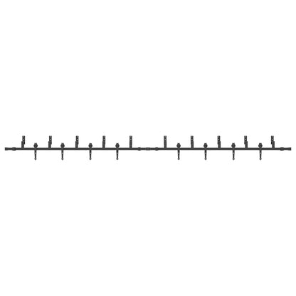 vidaXL Sliding Door Hardware Kit 427 cm Steel Black