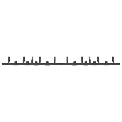 vidaXL Sliding Door Hardware Kit 305 cm Steel Black