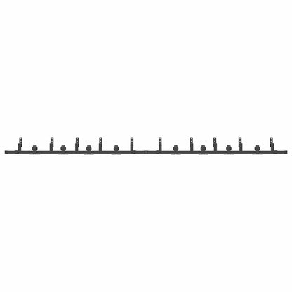 vidaXL Sliding Door Hardware Kit 366 cm Steel Black