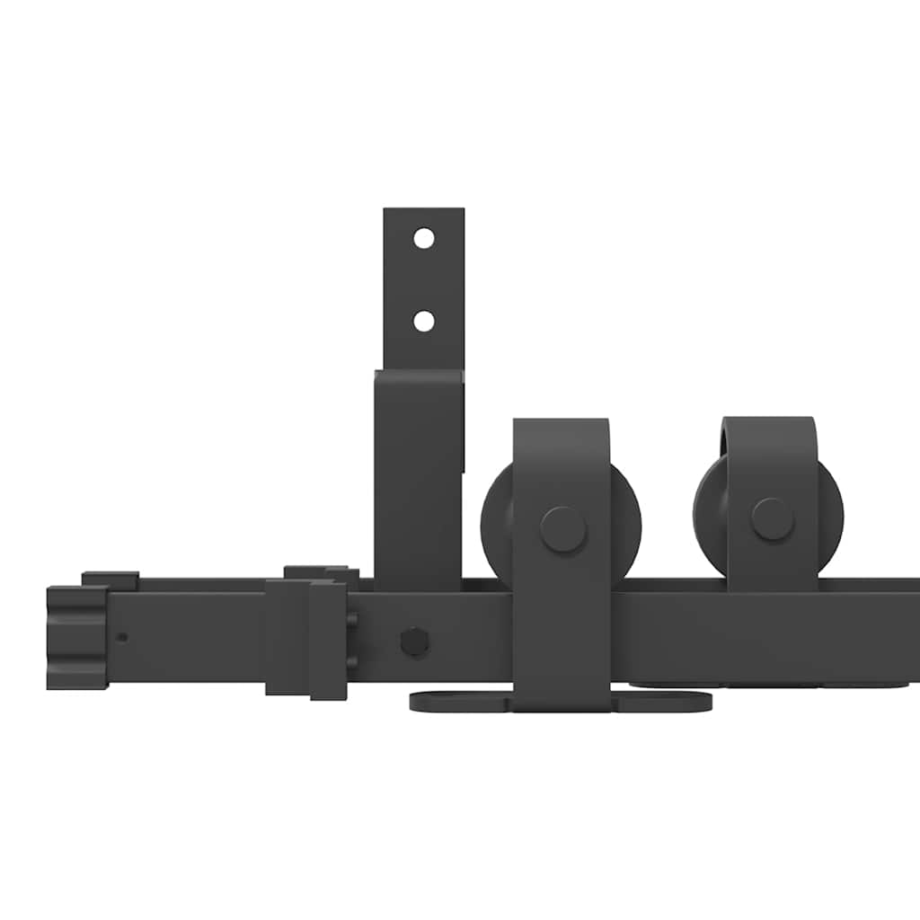 vidaXL Sliding Door Hardware Kit 400 cm Steel Black