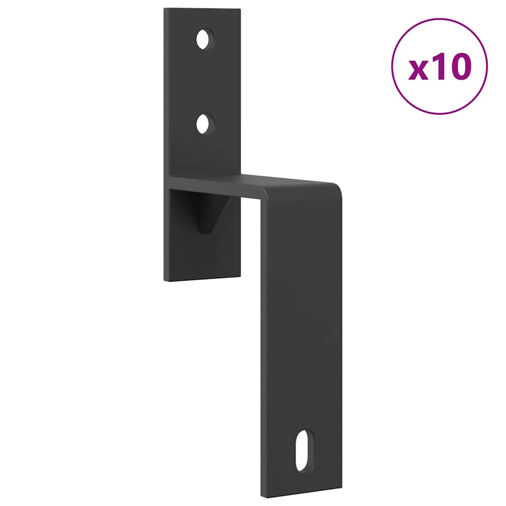 vidaXL Sliding Door Hardware Kit 400 cm Steel Black