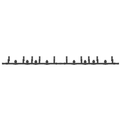 vidaXL Sliding Door Hardware Kit 305 cm Steel Black