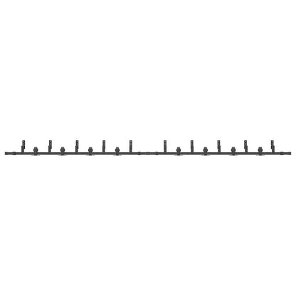 vidaXL Sliding Door Hardware Kit 427 cm Steel Black