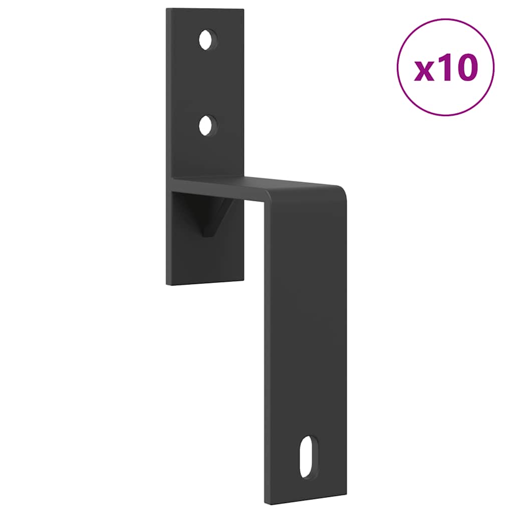 vidaXL Sliding Door Hardware Kit 305 cm Steel Black