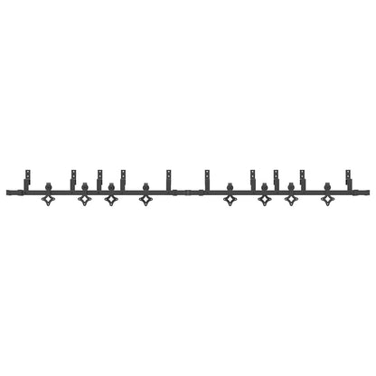 vidaXL Sliding Door Hardware Kit 305 cm Steel Black