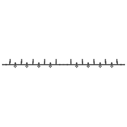 vidaXL Sliding Door Hardware Kit 427 cm Steel Black