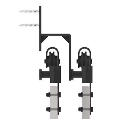 vidaXL Sliding Door Hardware Kit 427 cm Steel Black