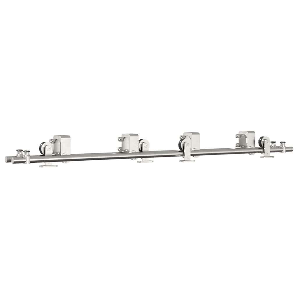 vidaXL Sliding Door Hardware Kit 183 cm Stainless Steel Silver