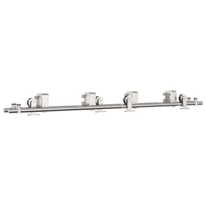 vidaXL Sliding Door Hardware Kit 183 cm Stainless Steel Silver