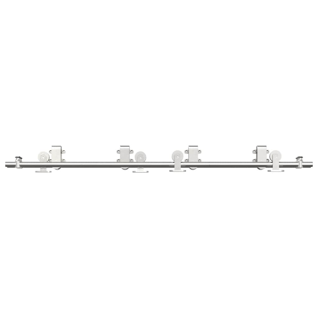 vidaXL Sliding Door Hardware Kit 183 cm Stainless Steel Silver
