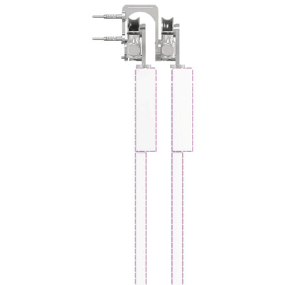 vidaXL Sliding Door Hardware Kit 183 cm Stainless Steel Silver