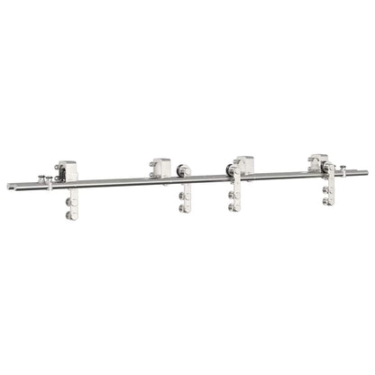 vidaXL Sliding Door Hardware Kit 183 cm Stainless Steel Silver