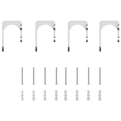 vidaXL Sliding Door Hardware Kit 200 cm Stainless Steel Silver