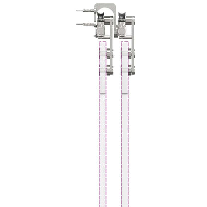 vidaXL Sliding Door Hardware Kit 200 cm Stainless Steel Silver