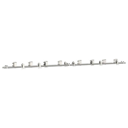 vidaXL Sliding Door Hardware Kit 366 cm Stainless Steel Silver