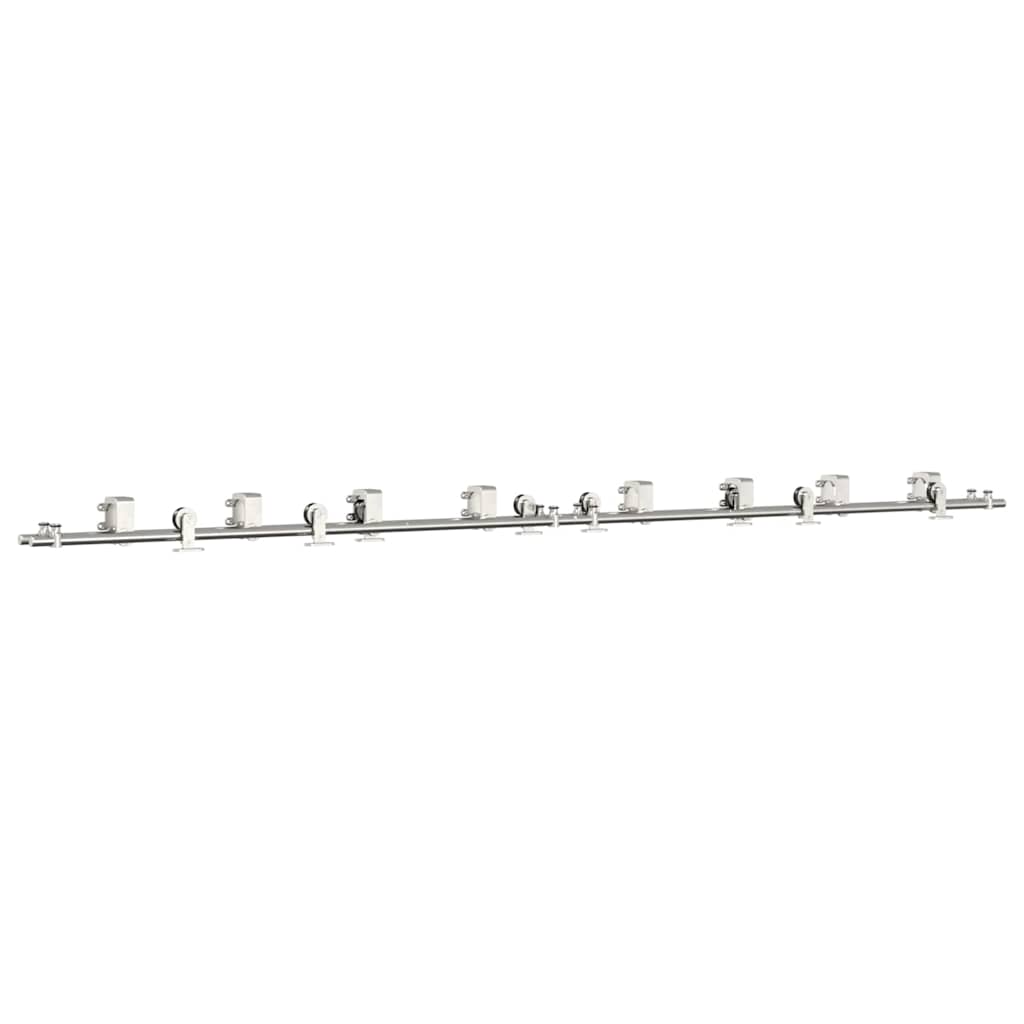 vidaXL Sliding Door Hardware Kit 366 cm Stainless Steel Silver