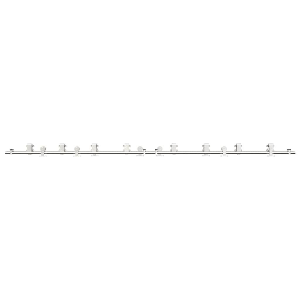 vidaXL Sliding Door Hardware Kit 366 cm Stainless Steel Silver