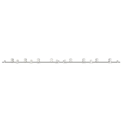 vidaXL Sliding Door Hardware Kit 366 cm Stainless Steel Silver