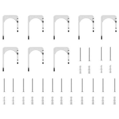 vidaXL Sliding Door Hardware Kit 366 cm Stainless Steel Silver