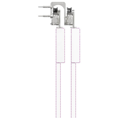 vidaXL Sliding Door Hardware Kit 366 cm Stainless Steel Silver
